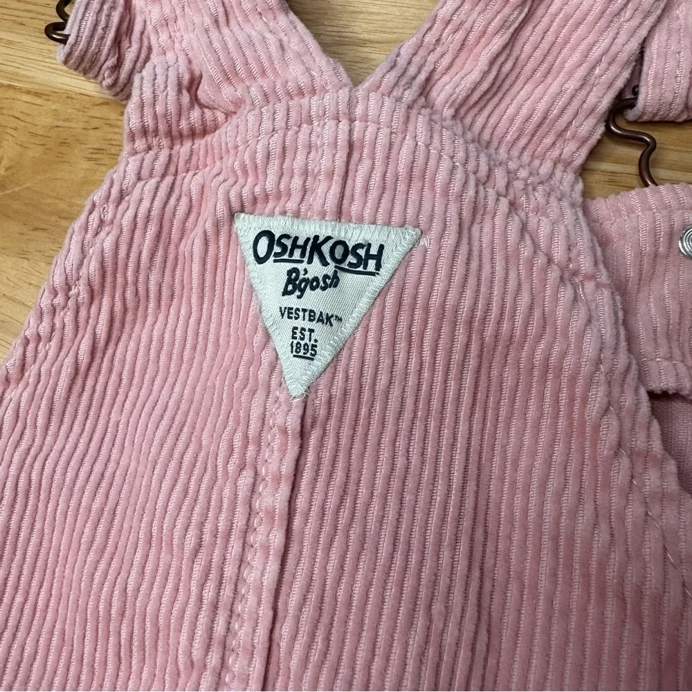 Oshkosh BGOSH Vestbak Size 3T Pink dress Skirtall Overalls Dress Pink Corduroy
